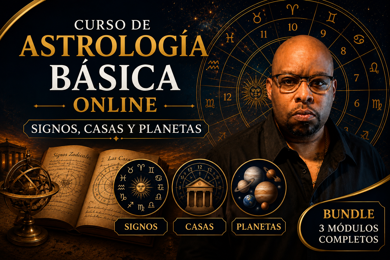 New Bundle Curso de Astrologia Basica, Signos Zodiacales, Casa y Planetas